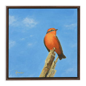 Open image in slideshow, &quot;Limitless&quot; Painting of Red bird. Printed Art. Framed Canvas Wrap.
