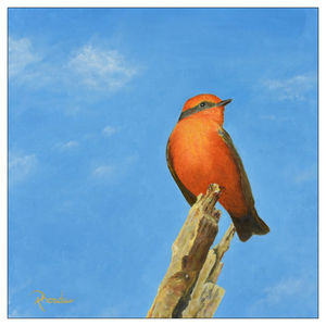 Open image in slideshow, &quot;Limitless&quot; Art Greeting Card. Painting of Redbird. Printed Flat Cards.
