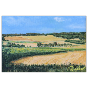 Open image in slideshow, &quot;Harvest The Good&quot; Art Greeting Card. Farm Painting. Flat Cards. Printed Art Card.
