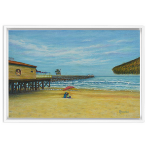 Open image in slideshow, &quot;Tranquil Days&quot; Ocean Painting. Art Print. Framed Canvas Wraps.
